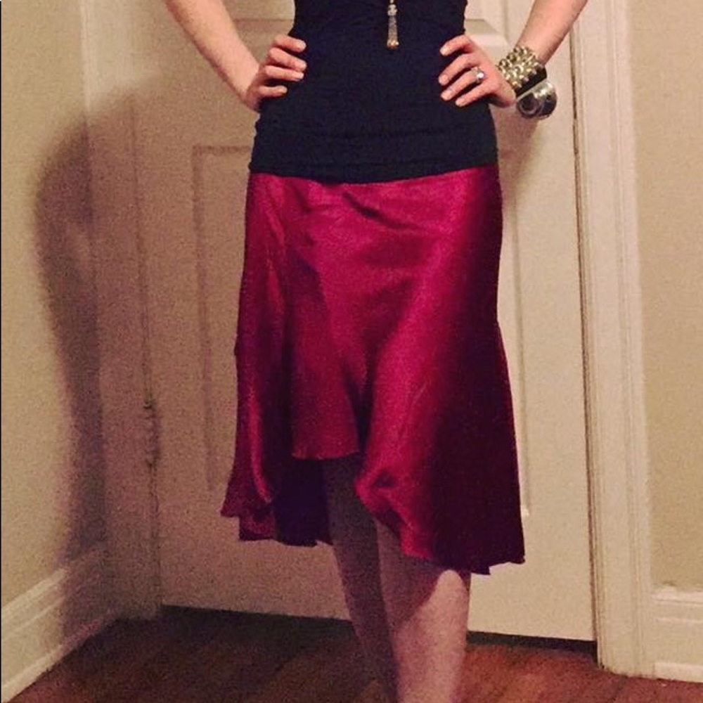 Bebe Ruby Silk Skirt